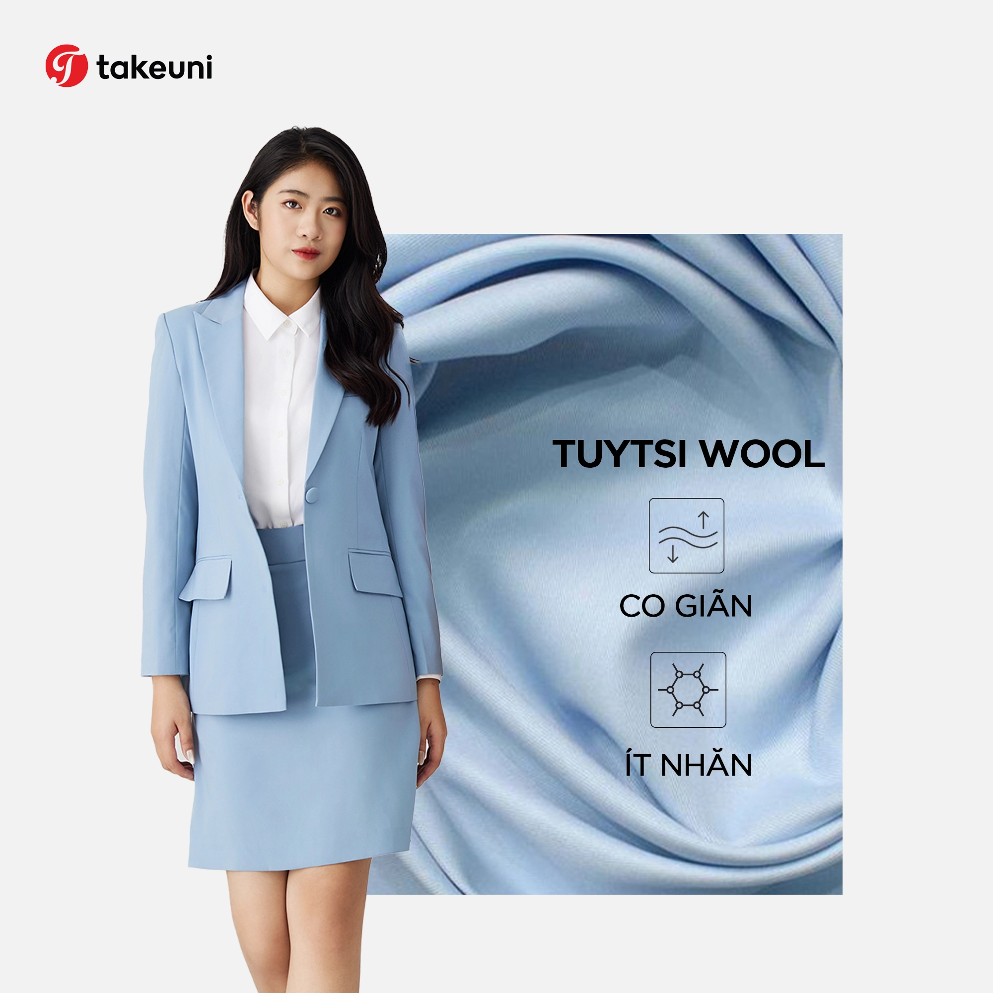 Chất vải Tuytsi Wool - co giãn, ít nhăn