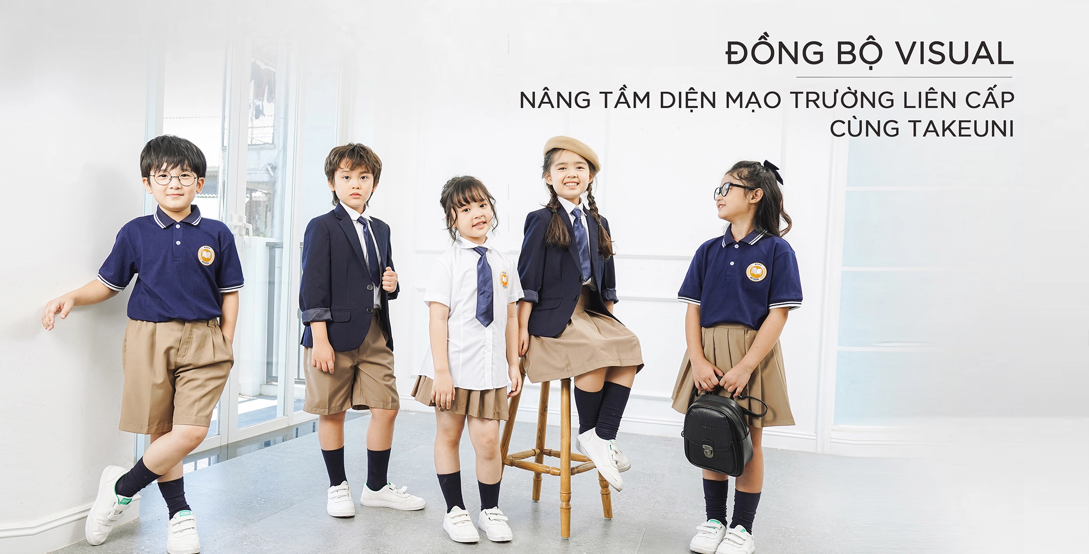ĐỒNG BỘ VISUAL NÂNG TẦM DIỆN MẠO TRƯỜNG LIÊN CẤP CÙNG TAKEUNI