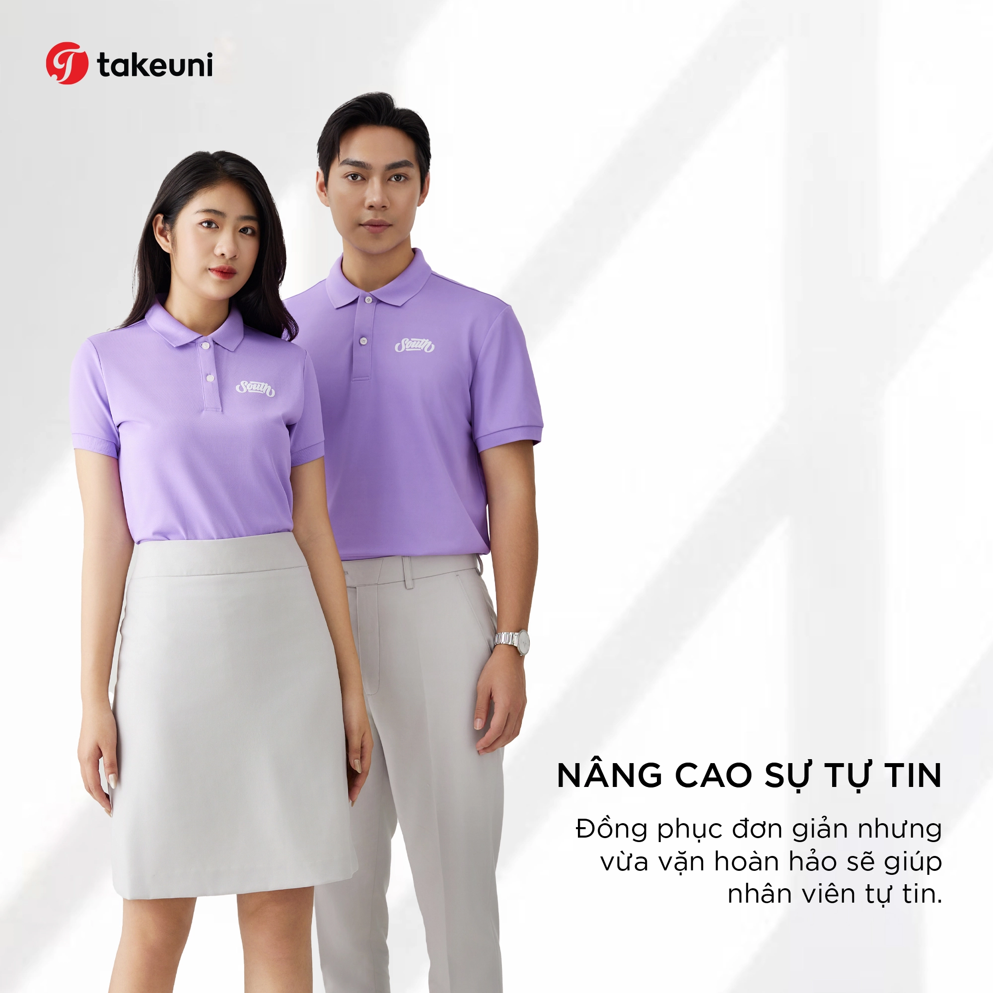 Nâng Cao Sự Tự Tin Cho Nhân Viên: Một bộ đồng phục đơn giản nhưng vừa vặn hoàn hảo sẽ giúp nhân viên tự tin.
