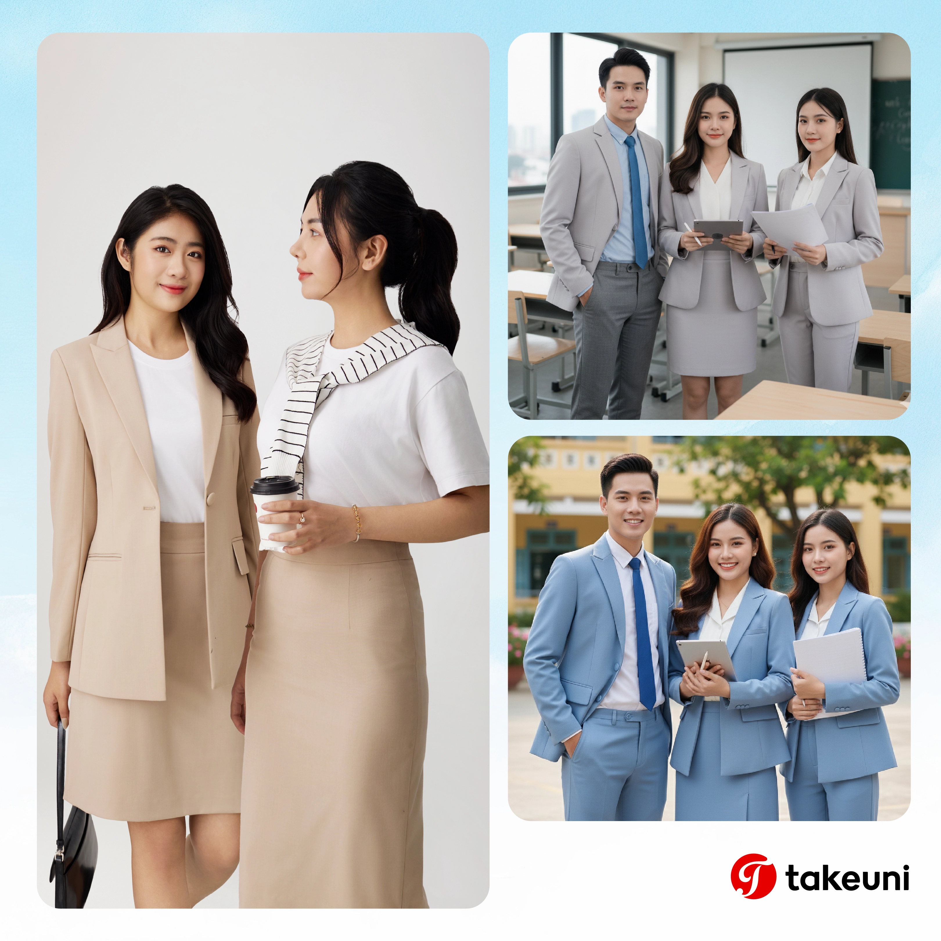 Mẫu đồng phục giáo viên thanh lịch hiện đại 2026