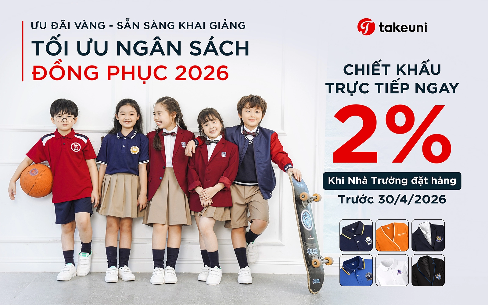 Ưu đãi đặt may đồng phcụ học sinh 2026