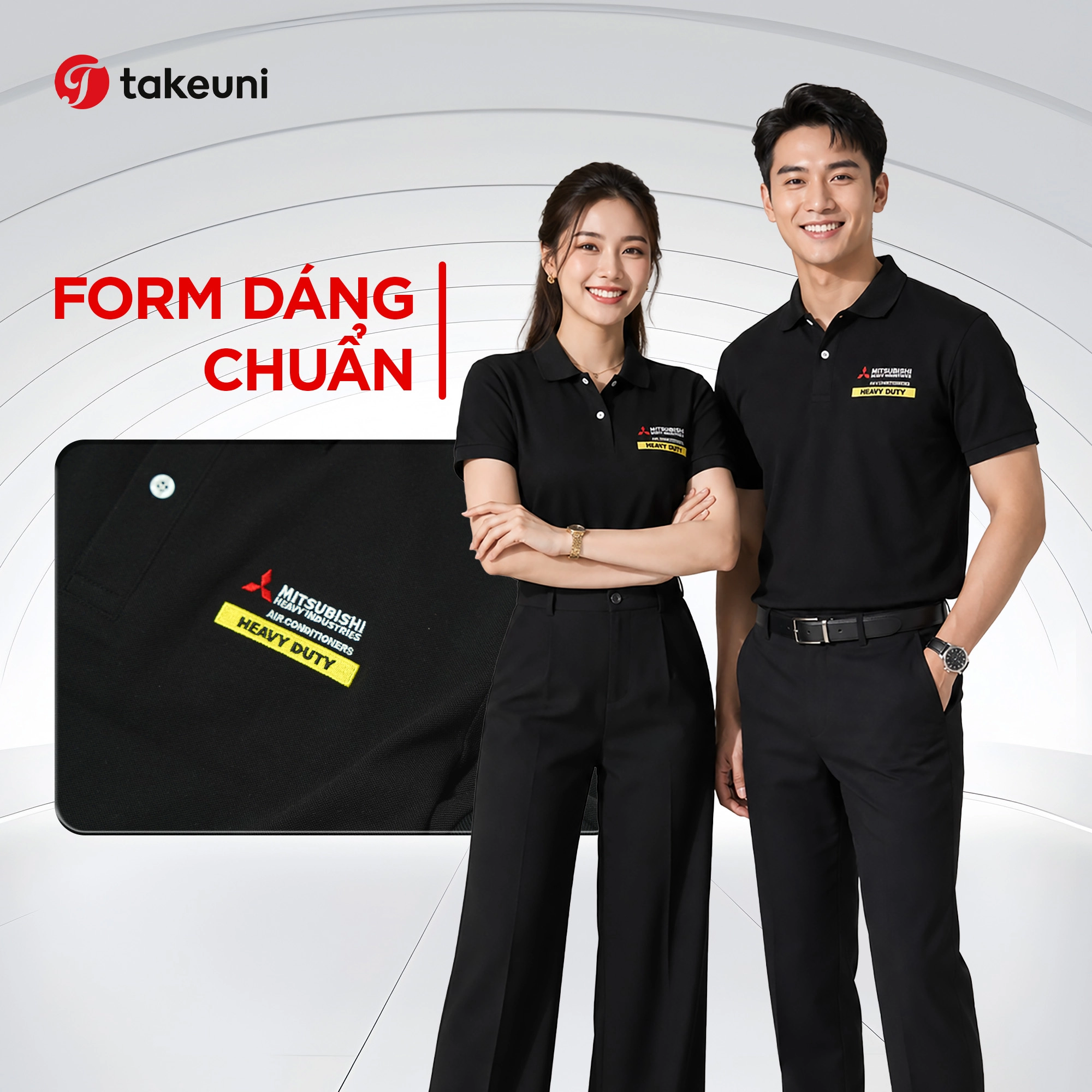 Form dáng chuẩn mực nâng tầm nhận diện thương hiệu cùng giải pháp đồng phục TakeUni