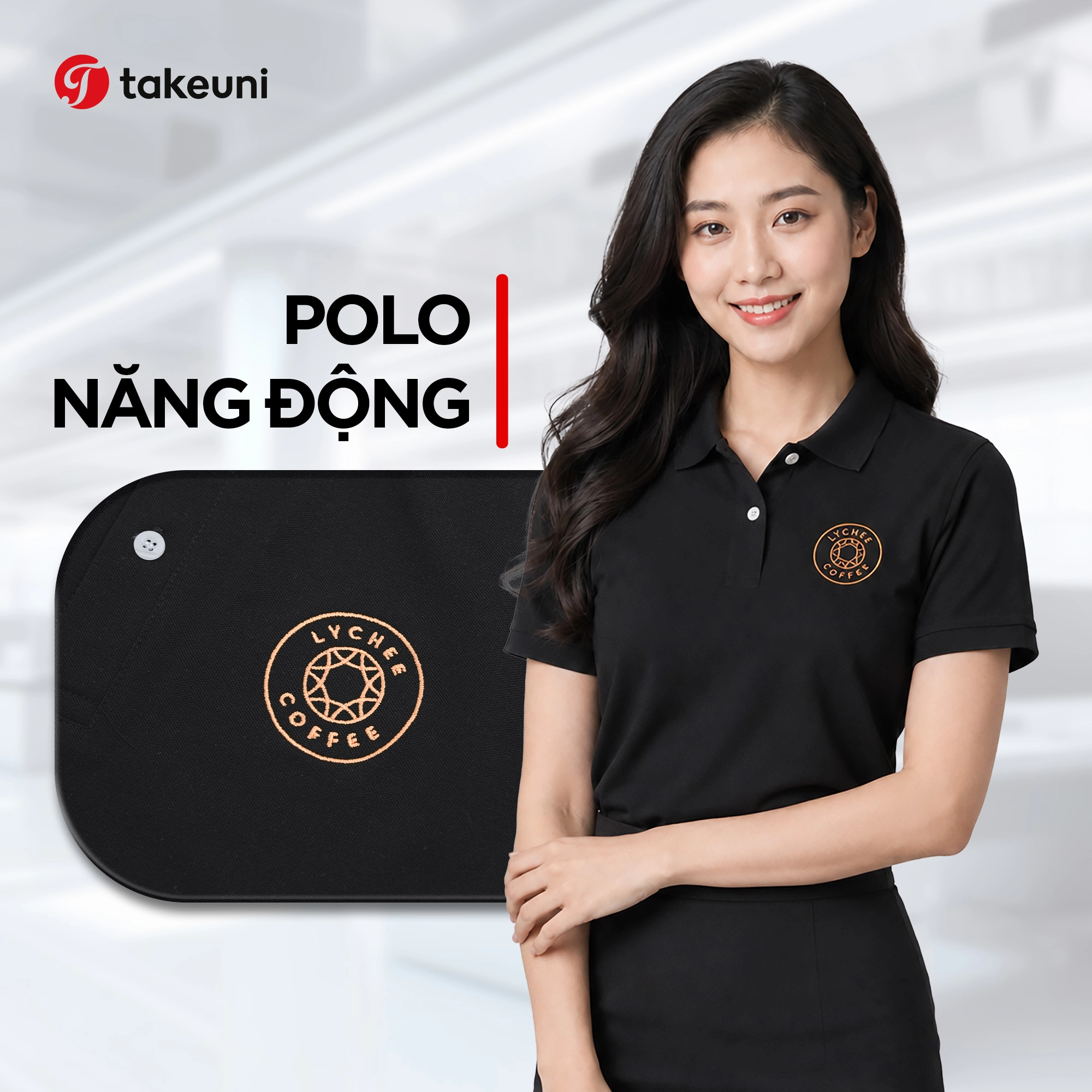Áo polo năng động trong hệ sinh thái đồng phục doanh nghiệp TakeUni