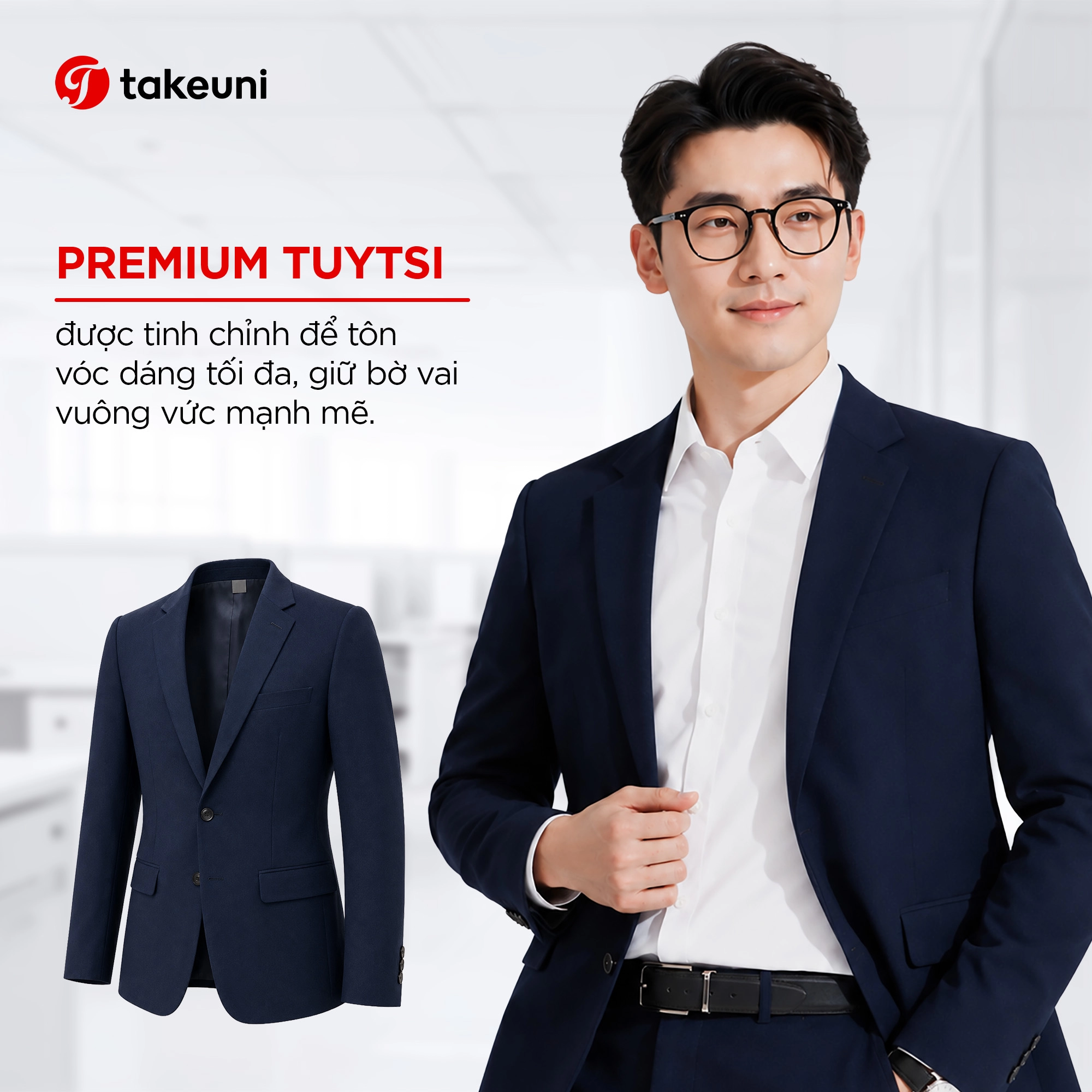 Chất vải Premium Tuytsi may đồng phục áo vest doanh nghiệp chống nhăn cao cấp