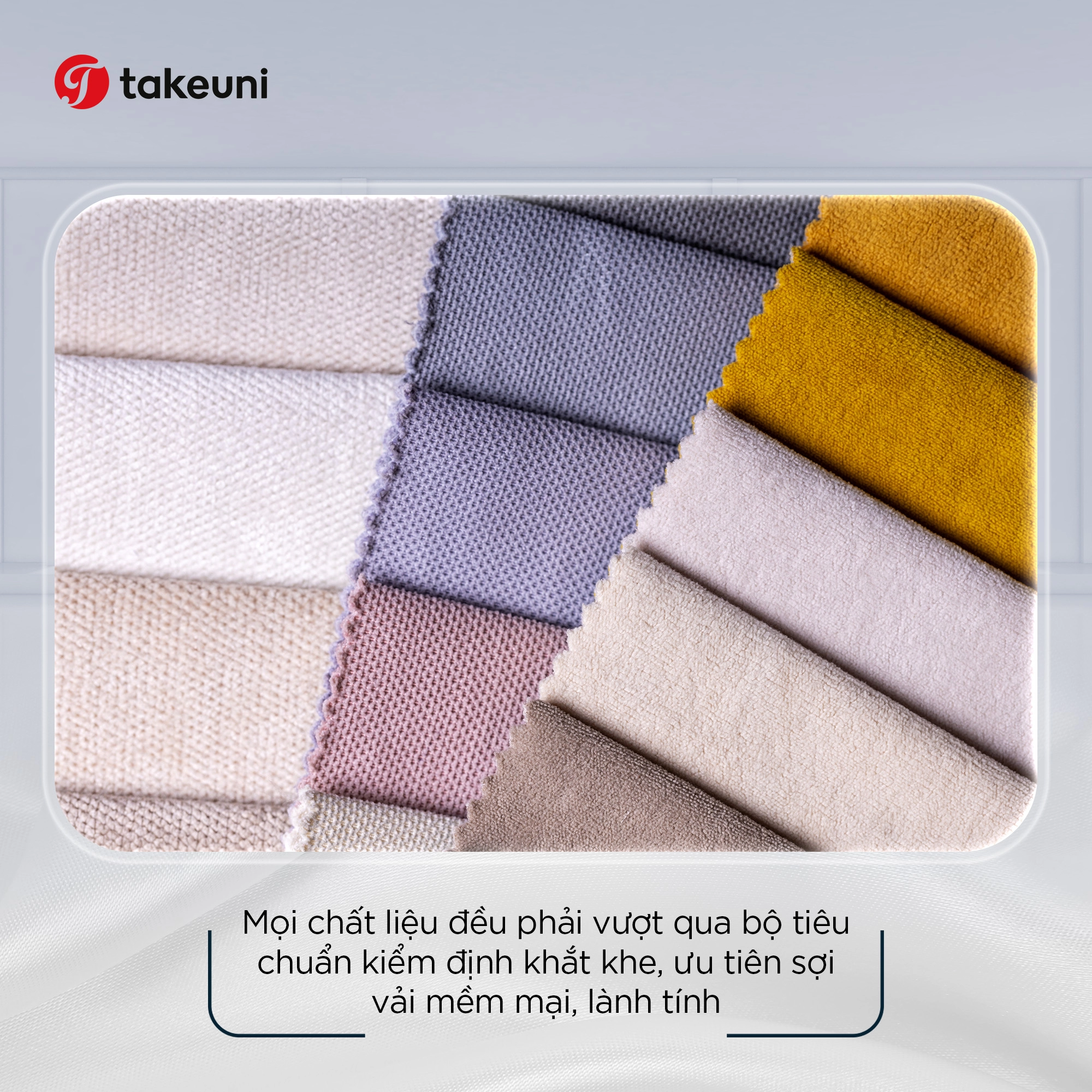 Mọi chất liệu may đồng phục học sinh TakeUni đều vượt qua kiểm định khắt khe ưu tiên vải mềm mại lành tính