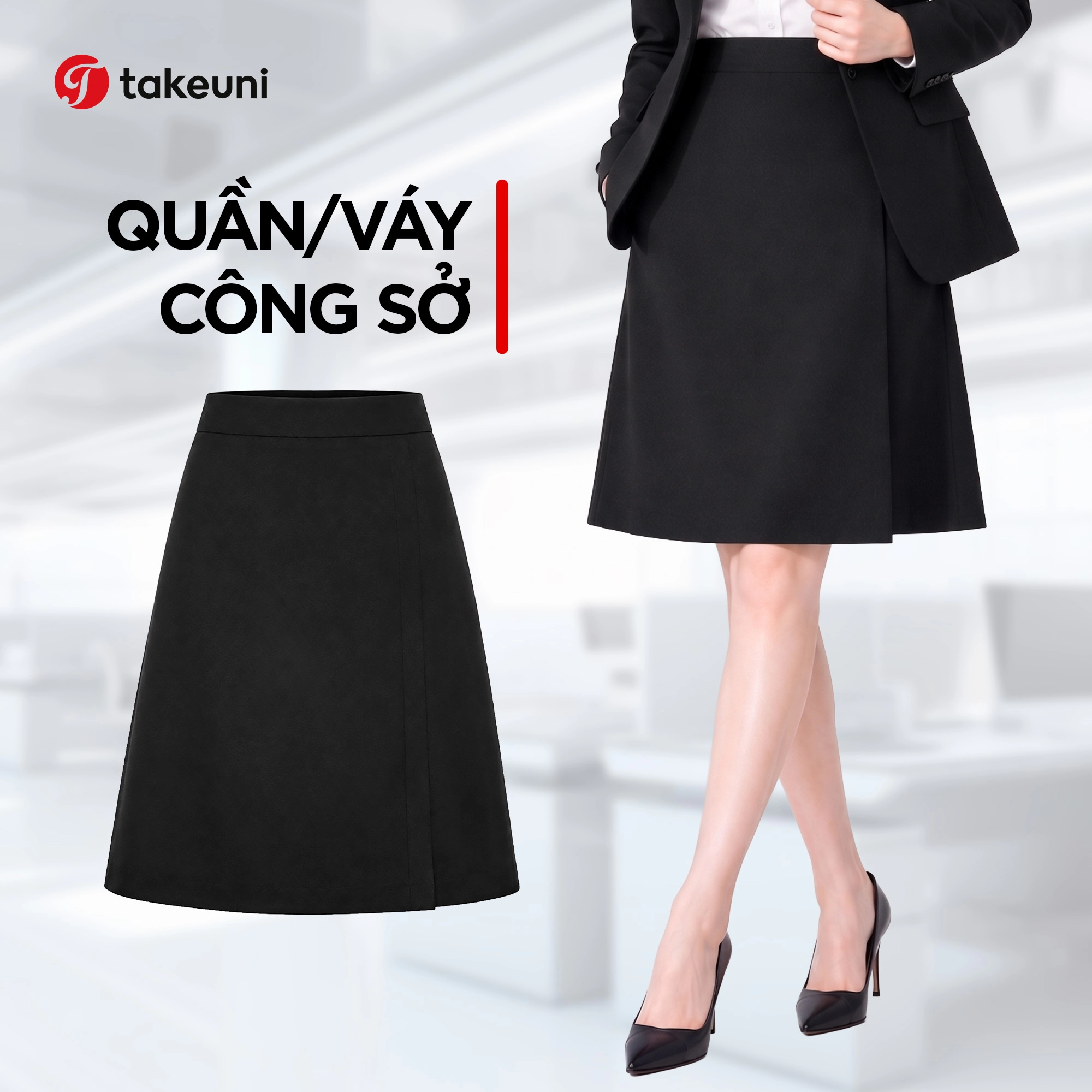 Quần tây và chân váy công sở đồng bộ cao cấp trong hệ sinh thái TakeUni