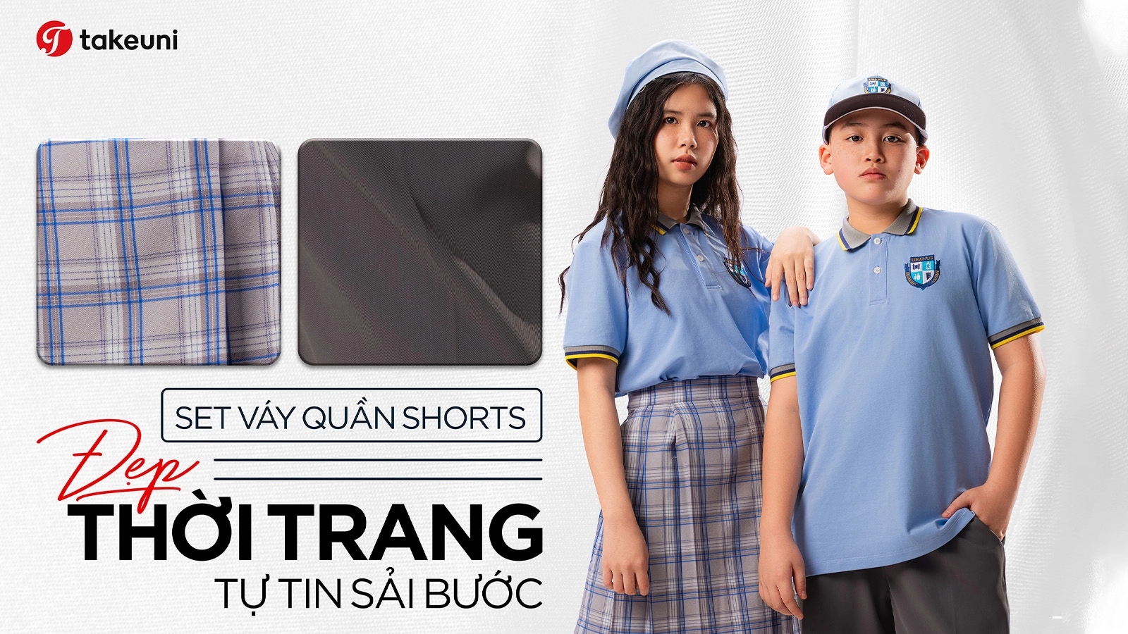 Set váy quần shorts đồng phục học sinh giải pháp hiện đại cho cả nam và nữ