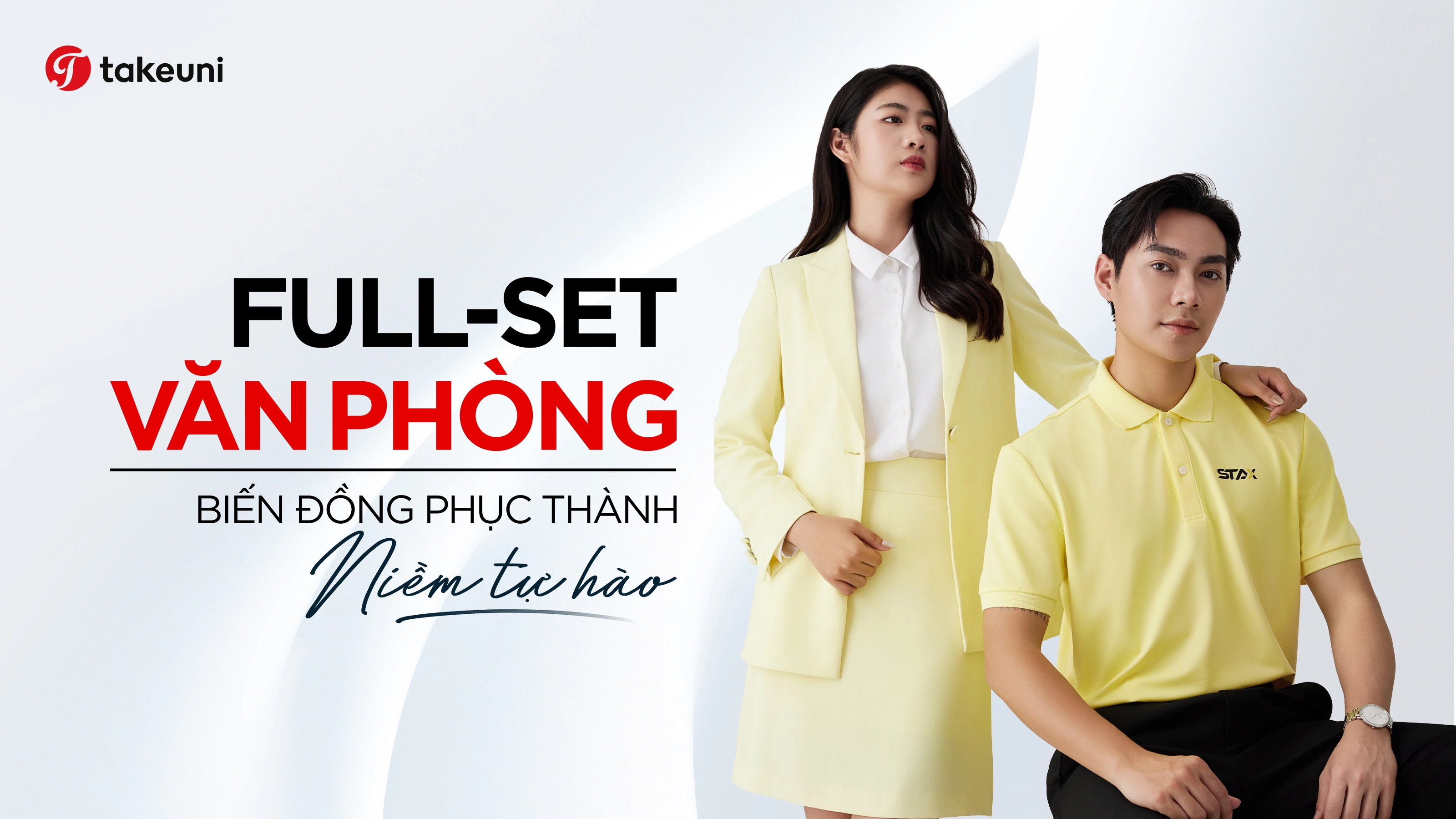 Full set đồng phục văn phòng TakeUni biến đồng phục công sở thành niềm tự hào