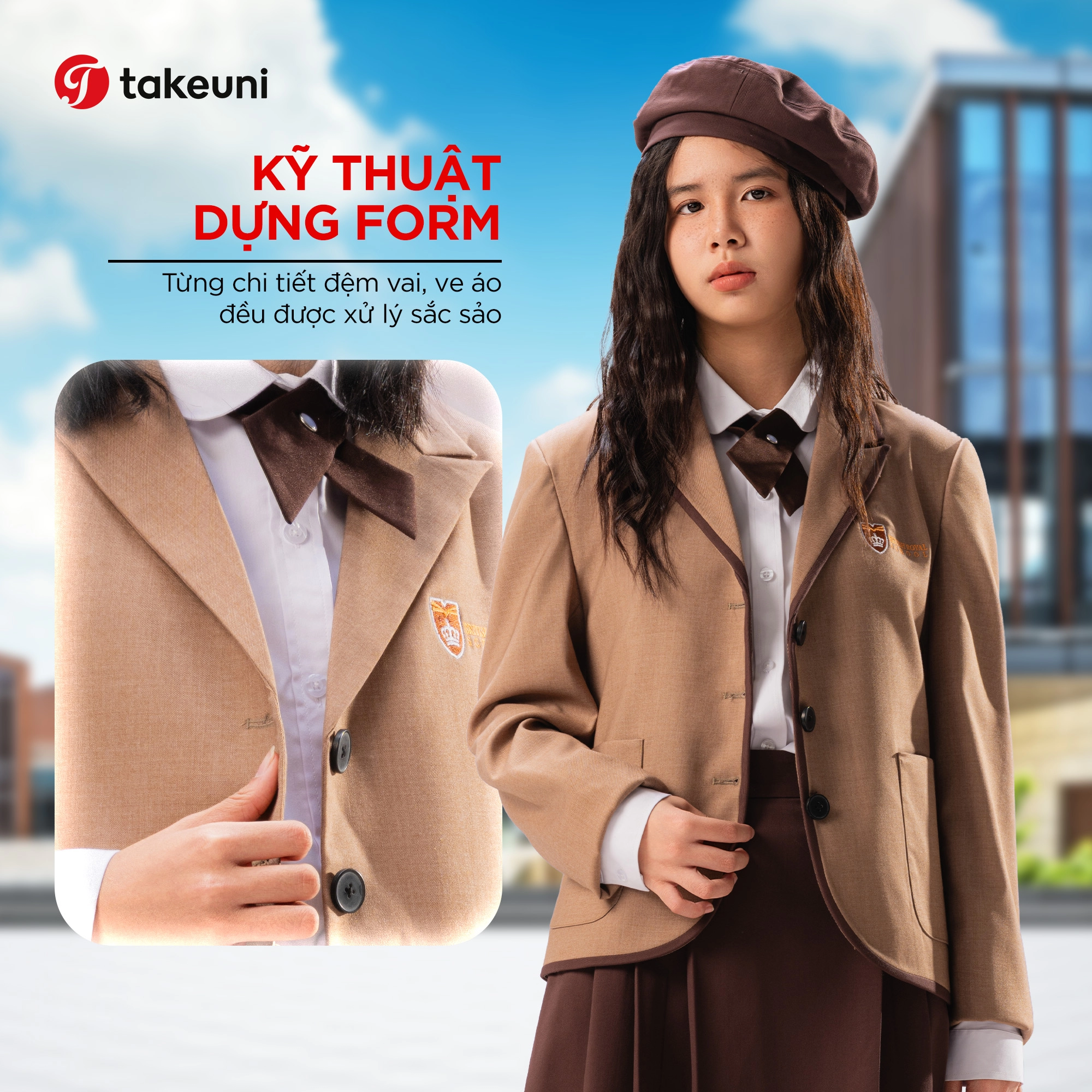 kỹ thuật dựng form áo vest học sinh sắc sảo