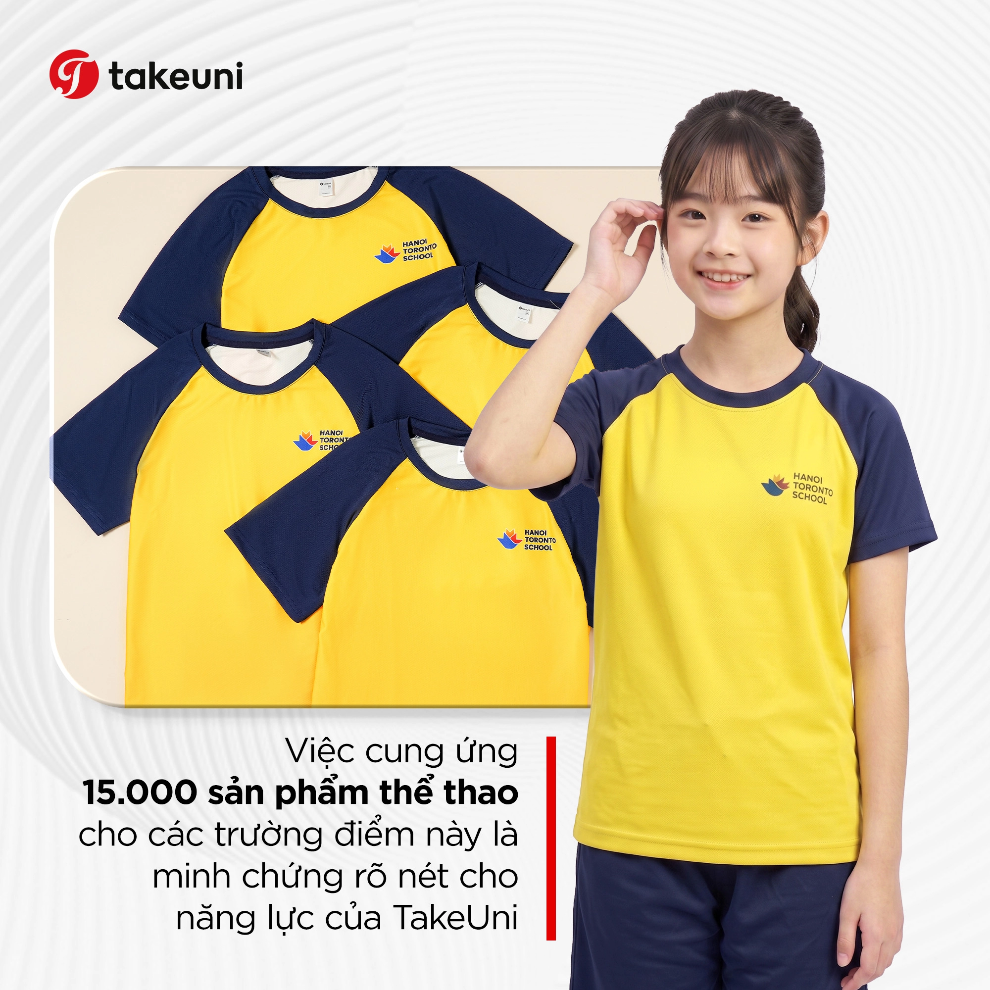 Cung ứng 15.000 sản phẩm đồng phục thể thao Hanoi Westminster và Toronto School