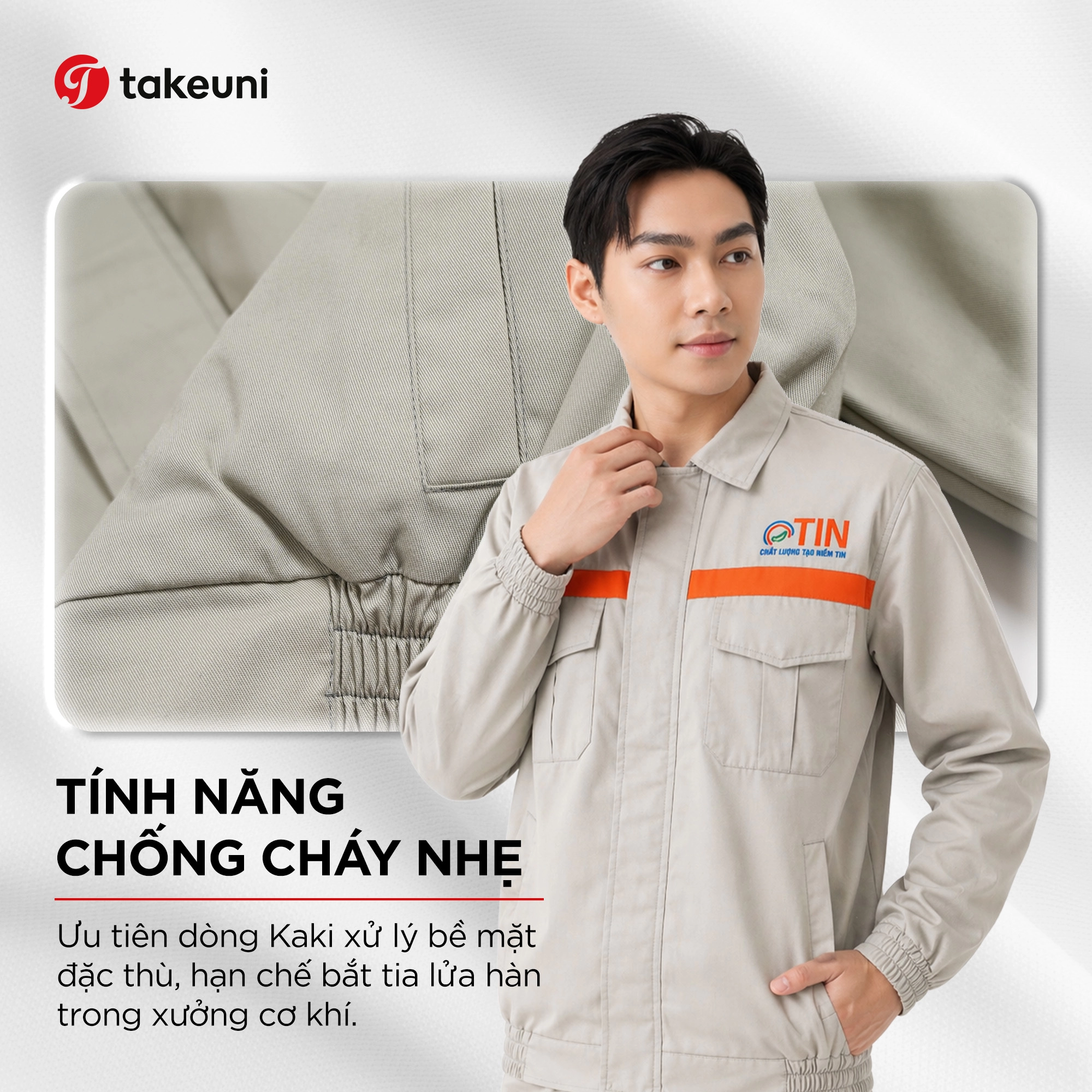 Tính năng chống cháy nhẹ của vải Kaki may đồng phục bảo hộ