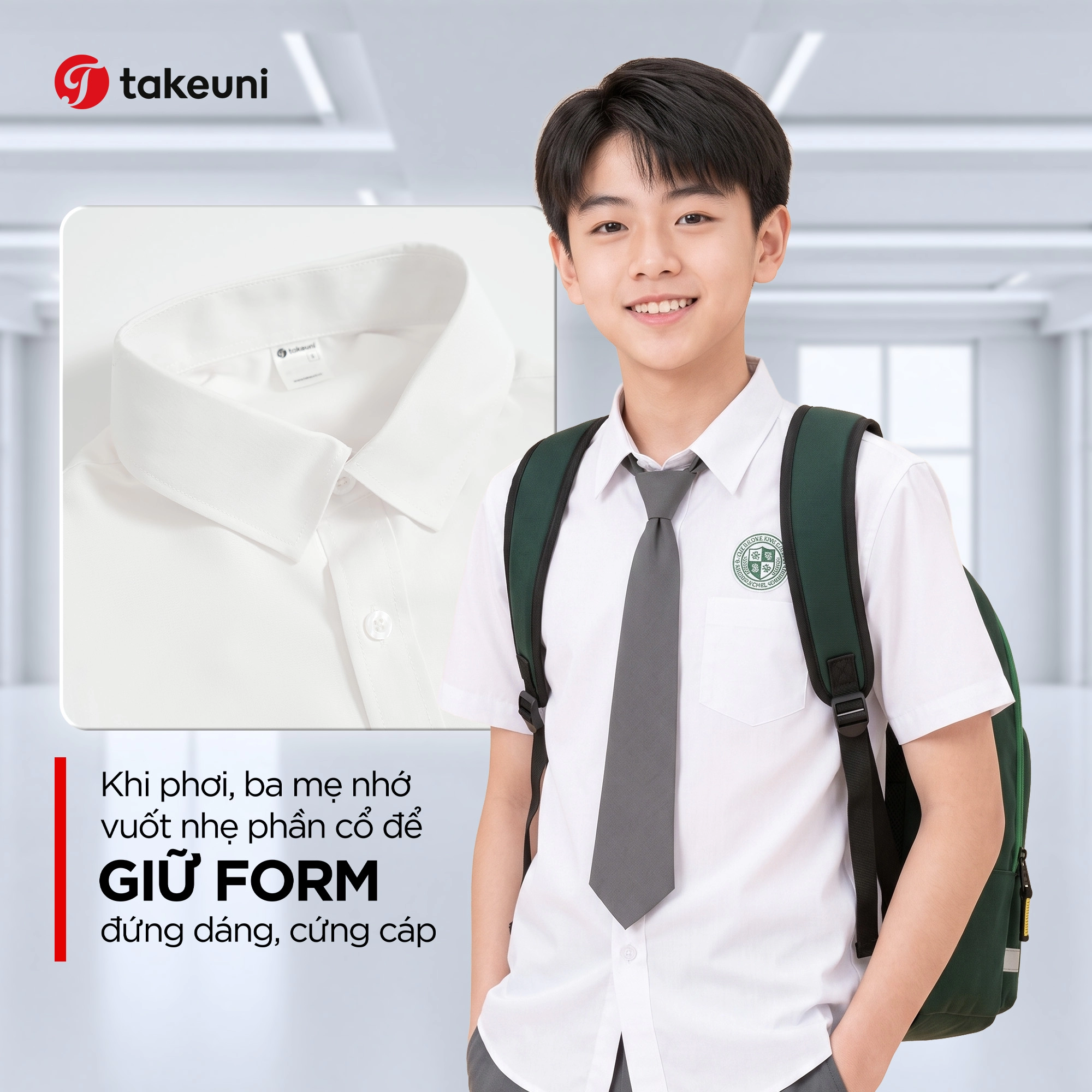 Bí quyết vuốt nhẹ cổ áo giữ form đứng dáng cứng cáp khi phơi
