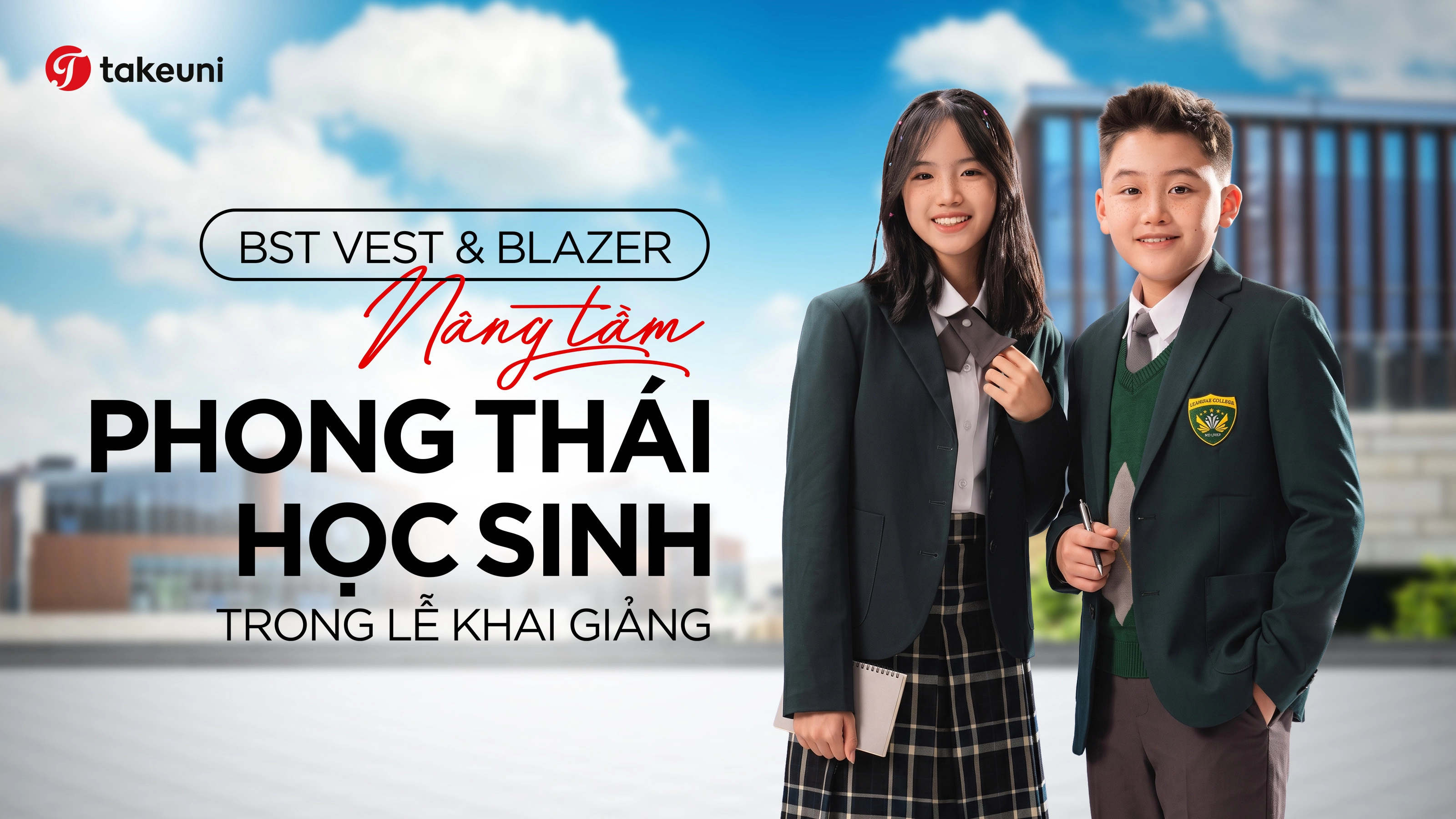 áo vest/blazer đồng phục nâng tầm phong thái học sinh