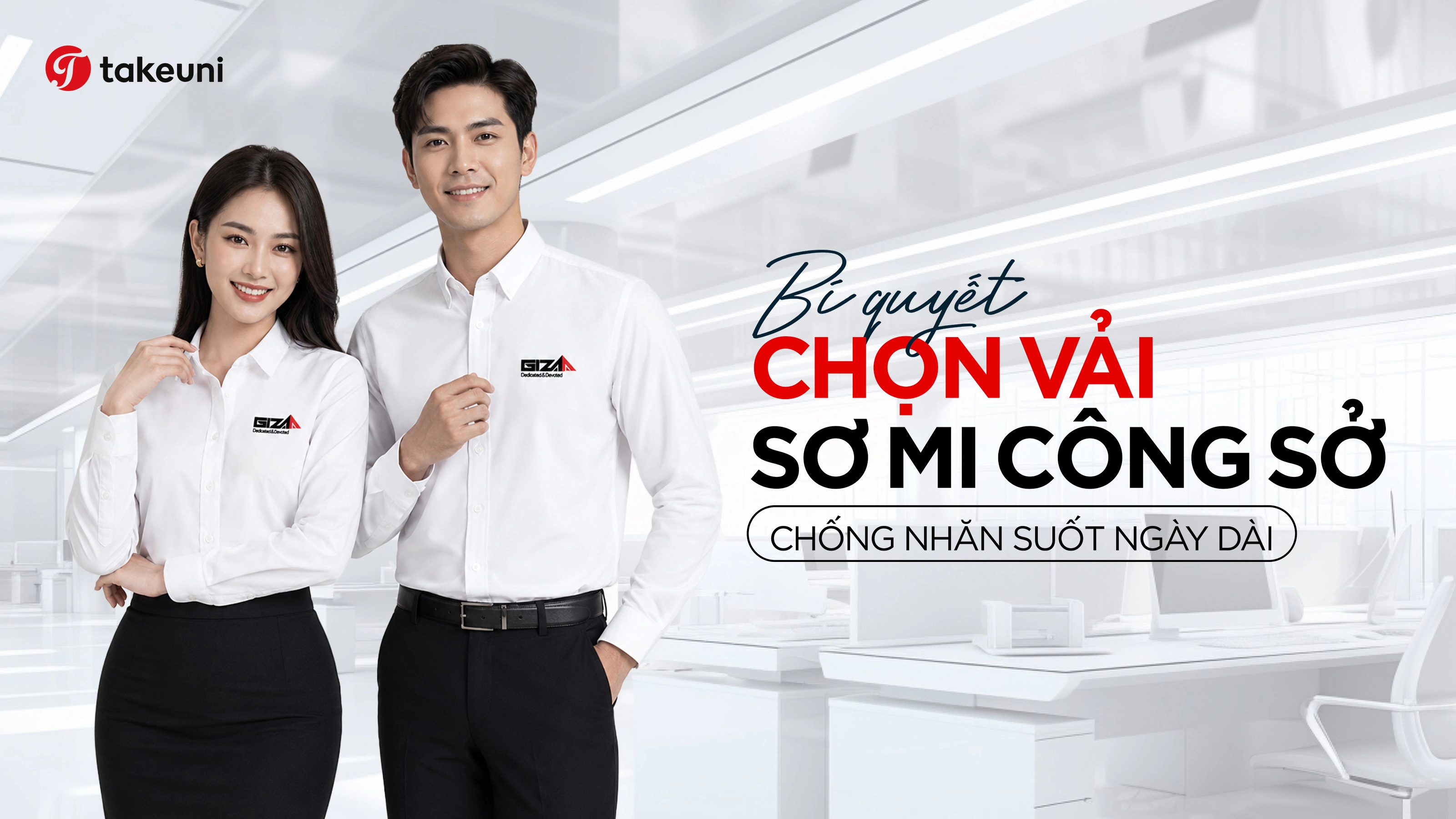 Bí quyết chọn vải sơ mi công sở chống nhăn suốt ngày dài TakeUni